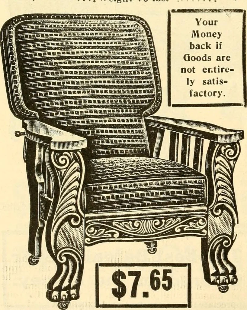 An illustration from Furniture including everything for the home, office and hotel., 1908, leaf 93