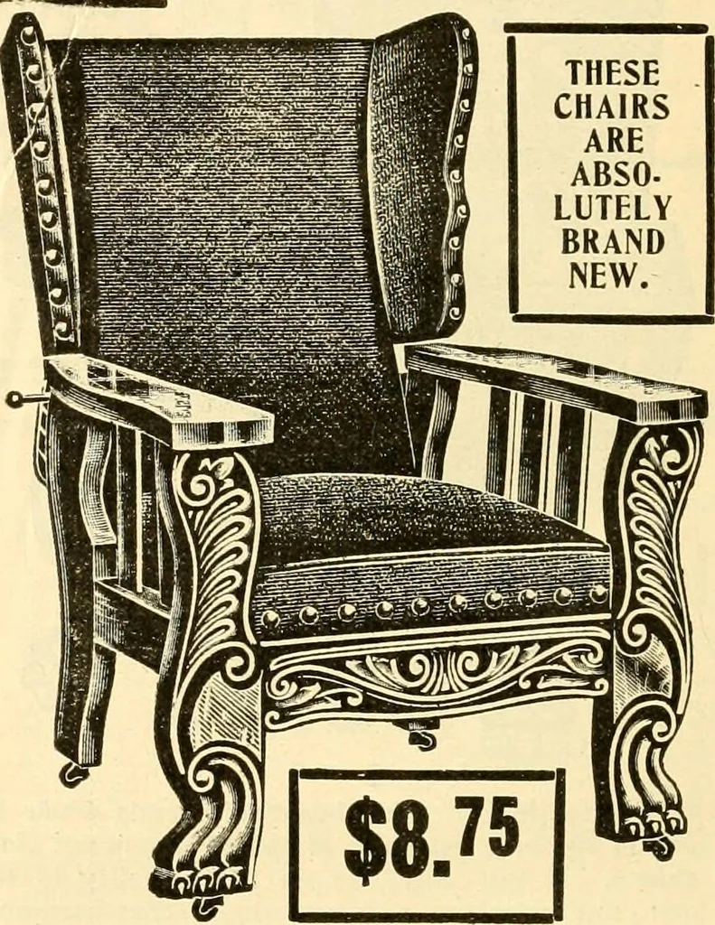 An illustration from Furniture including everything for the home, office and hotel., 1908, leaf 93
