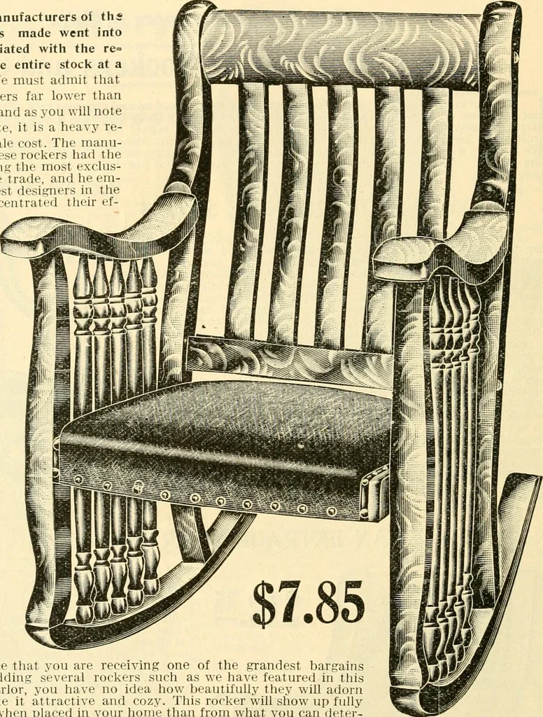 An illustration from Furniture including everything for the home, office and hotel., 1908, leaf 95