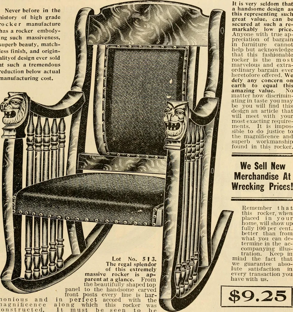 An illustration from Furniture including everything for the home, office and hotel., 1908, leaf 96