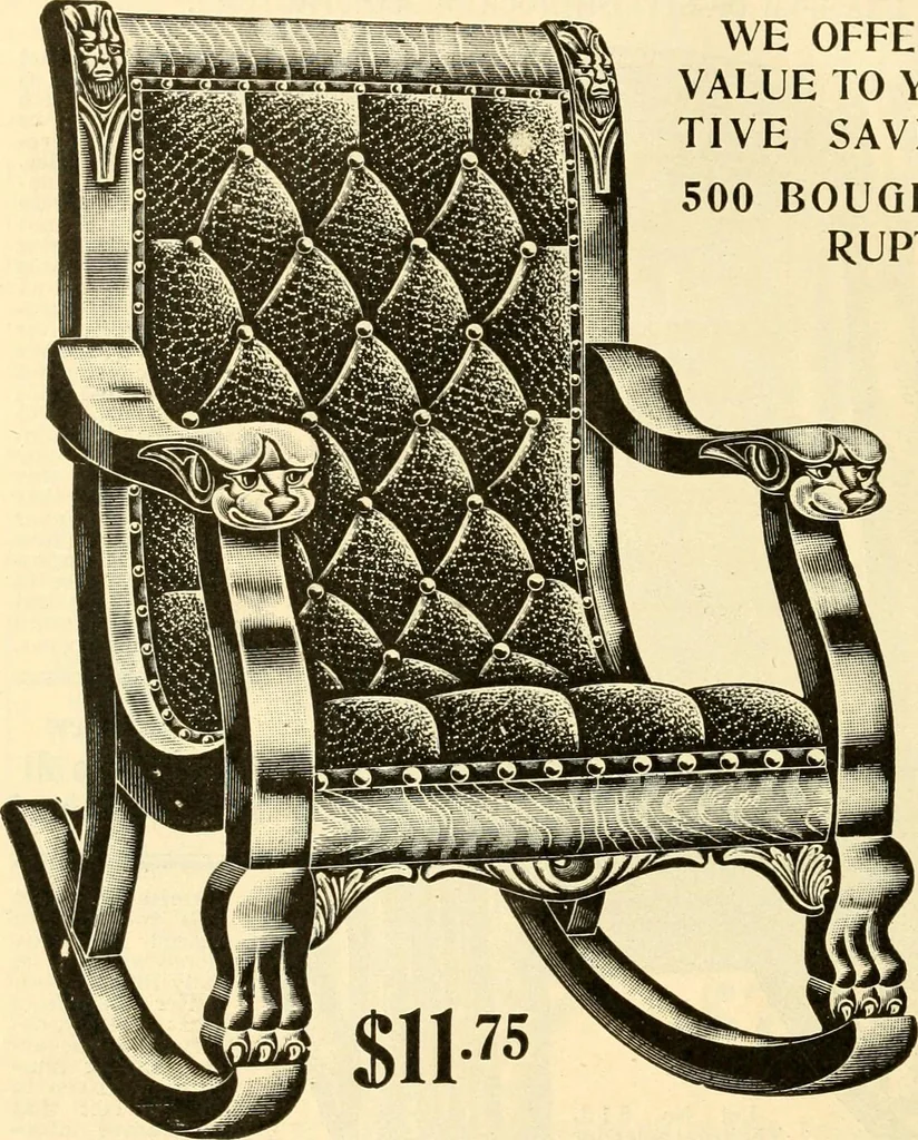 An illustration from Furniture including everything for the home, office and hotel., 1908, leaf 97