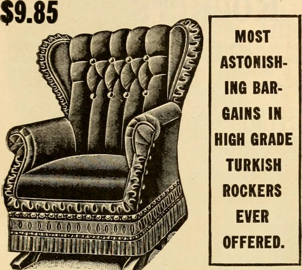 An illustration from Furniture including everything for the home, office and hotel., 1908, leaf 98
