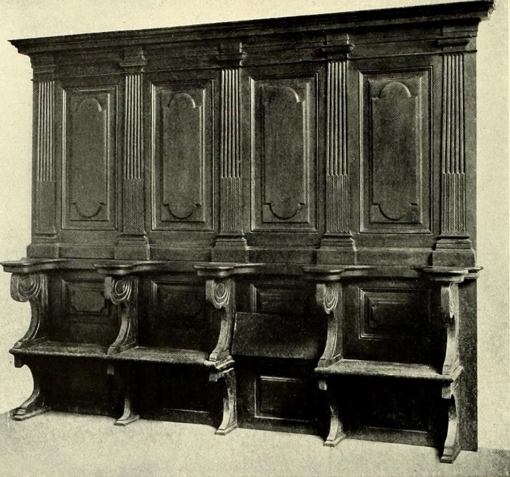 An illustration from Furniture and interior decoration of the Italian renaissance, 1921, leaf 104