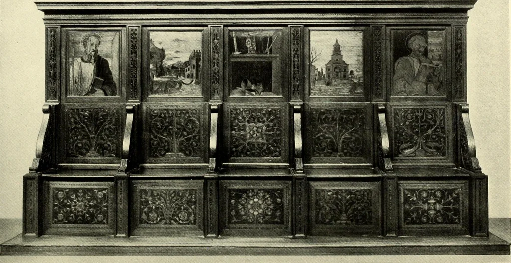 An illustration from Furniture and interior decoration of the Italian renaissance, 1921, leaf 106