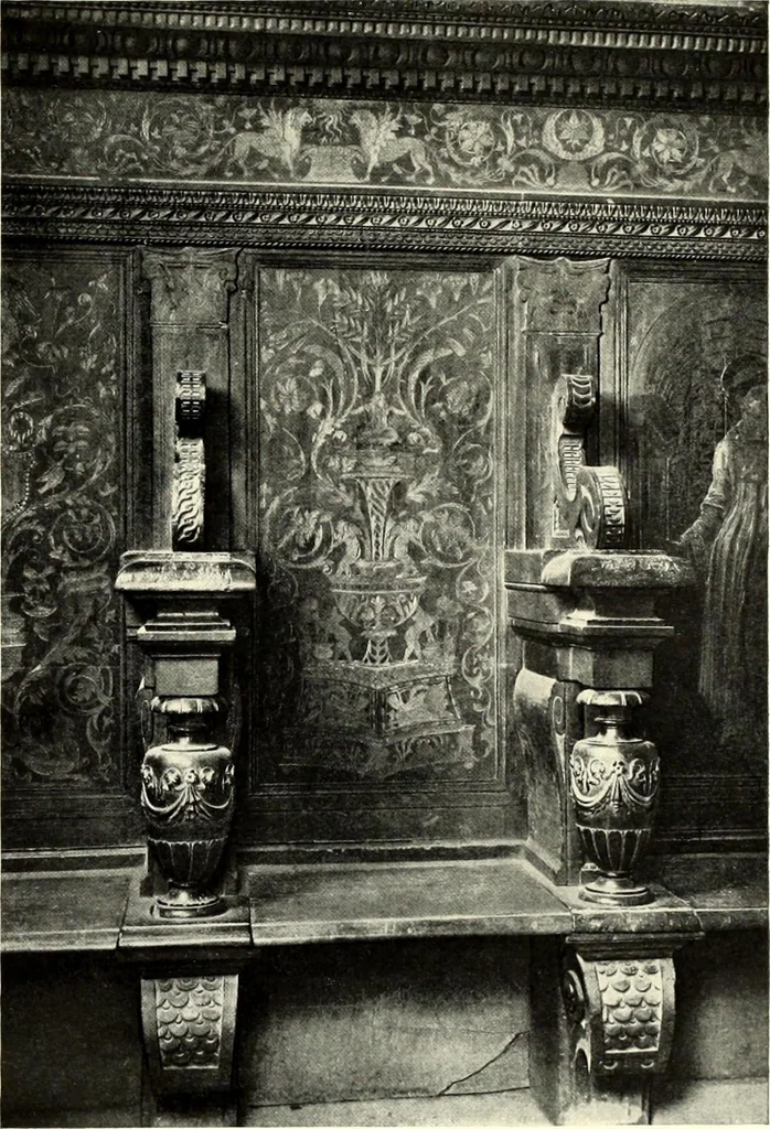 An illustration from Furniture and interior decoration of the Italian renaissance, 1921, leaf 107
