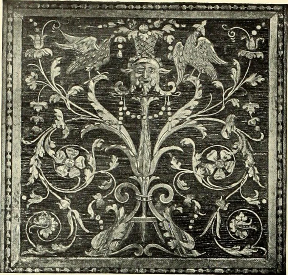 An illustration from Furniture and interior decoration of the Italian renaissance, 1921, leaf 108