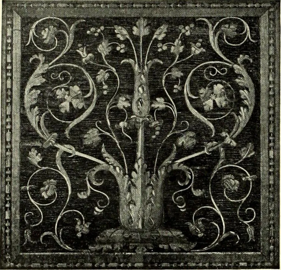 An illustration from Furniture and interior decoration of the Italian renaissance, 1921, leaf 108