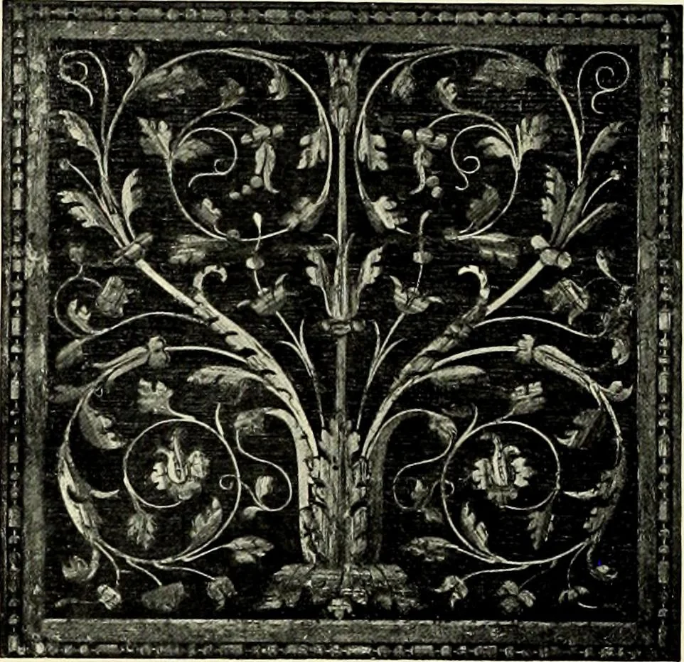 An illustration from Furniture and interior decoration of the Italian renaissance, 1921, leaf 108