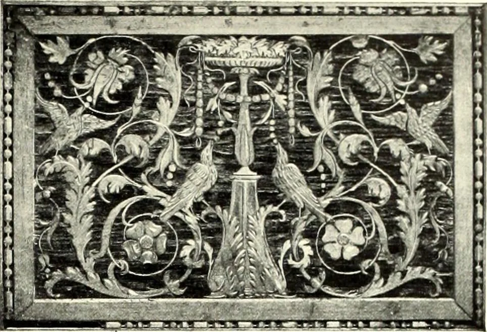 An illustration from Furniture and interior decoration of the Italian renaissance, 1921, leaf 109