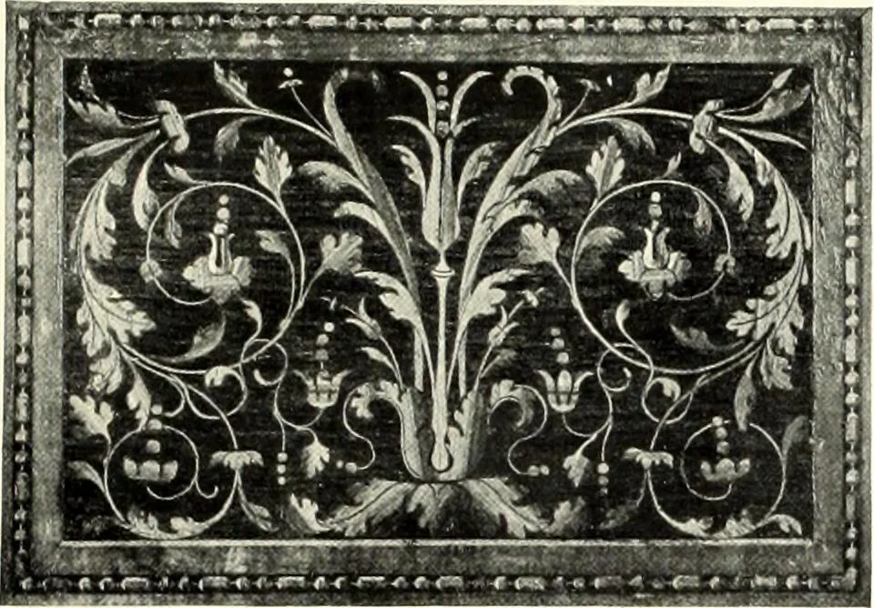 An illustration from Furniture and interior decoration of the Italian renaissance, 1921, leaf 109