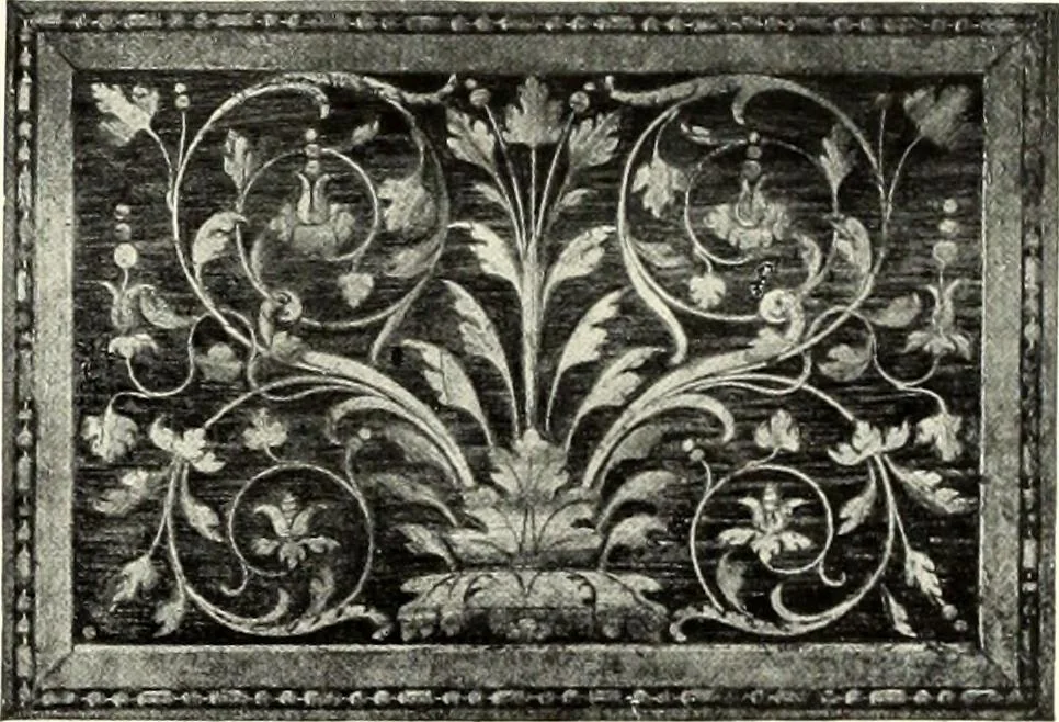 An illustration from Furniture and interior decoration of the Italian renaissance, 1921, leaf 109