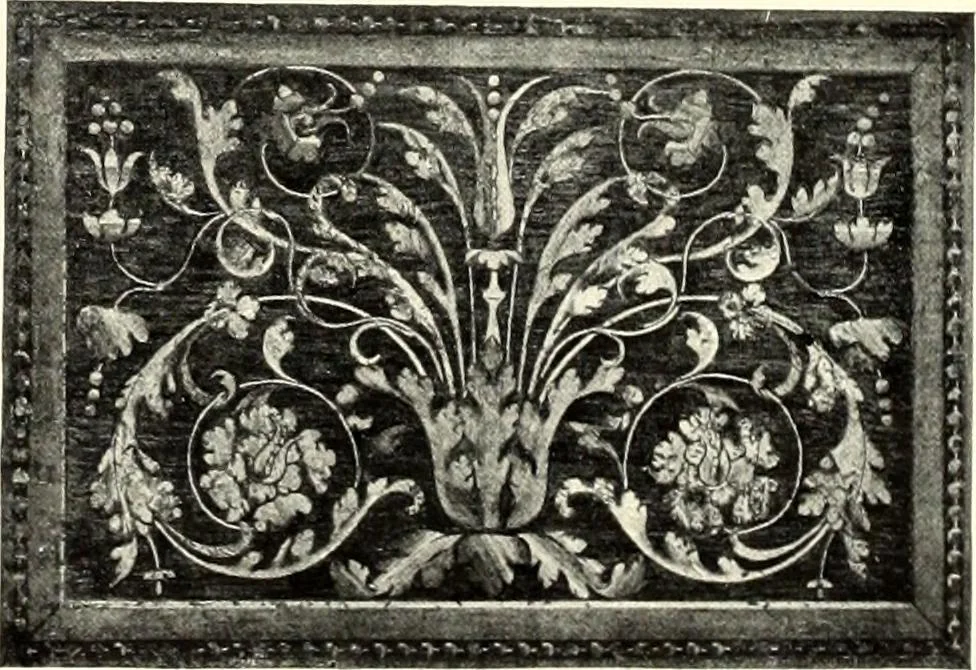 An illustration from Furniture and interior decoration of the Italian renaissance, 1921, leaf 109