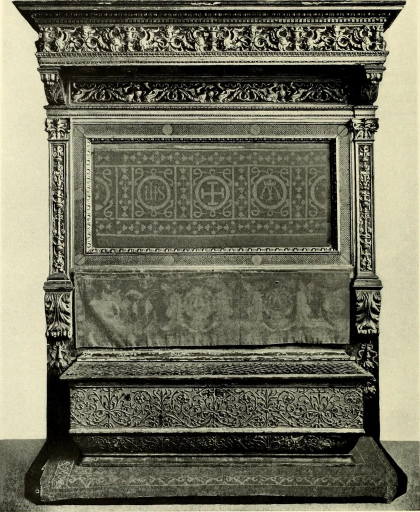 An illustration from Furniture and interior decoration of the Italian renaissance, 1921, leaf 110