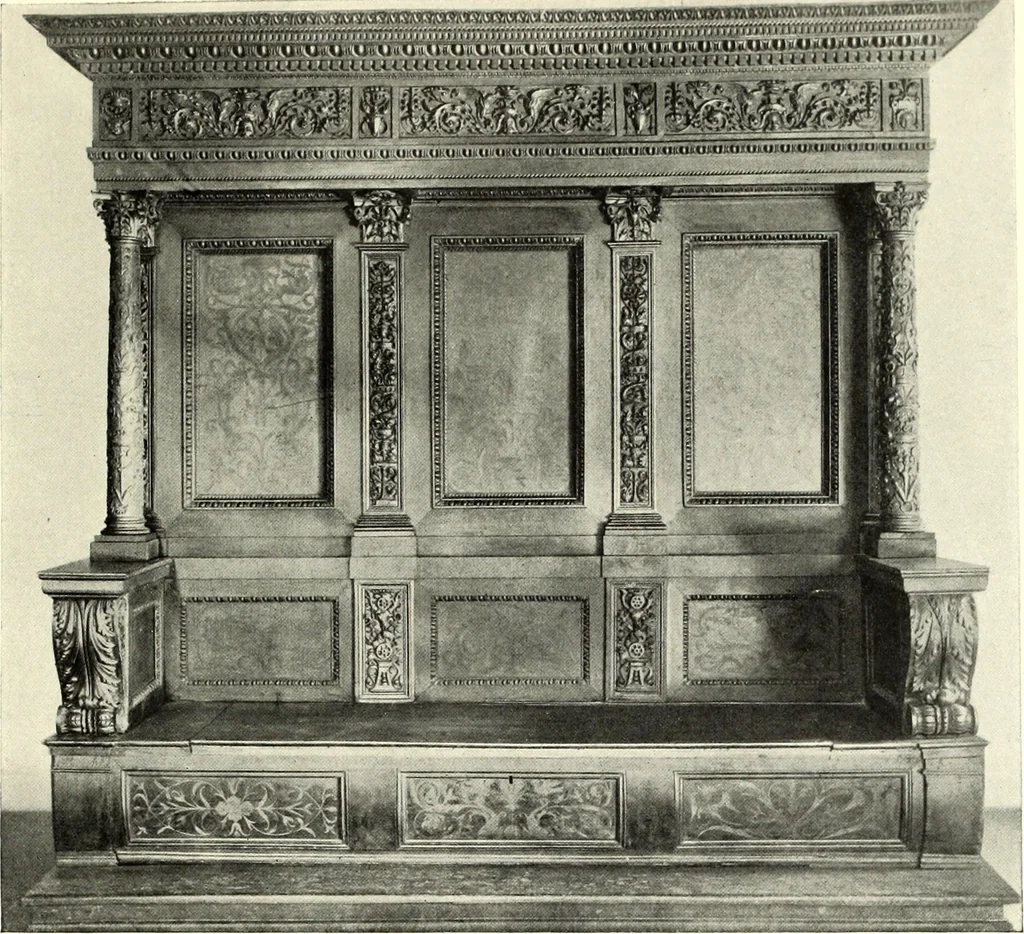 An illustration from Furniture and interior decoration of the Italian renaissance, 1921, leaf 111