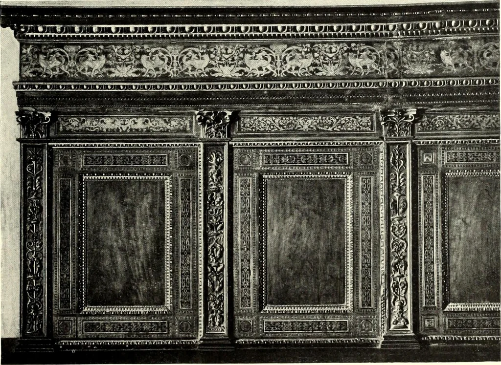 An illustration from Furniture and interior decoration of the Italian renaissance, 1921, leaf 121