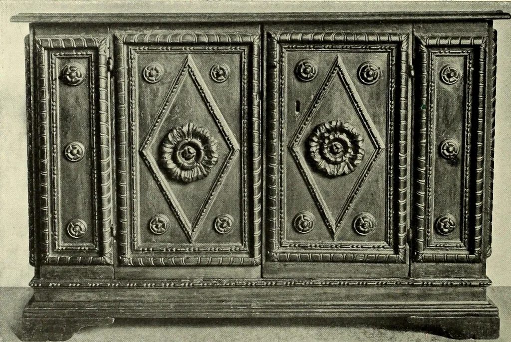 An illustration from Furniture and interior decoration of the Italian renaissance, 1921, leaf 128