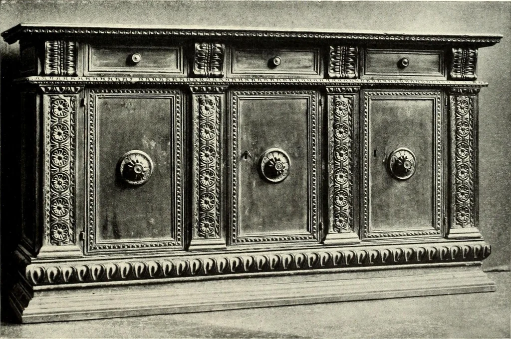 An illustration from Furniture and interior decoration of the Italian renaissance, 1921, leaf 129