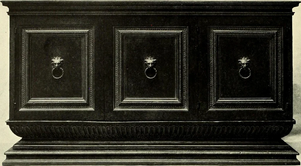 An illustration from Furniture and interior decoration of the Italian renaissance, 1921, leaf 130