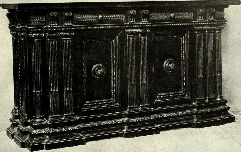 An illustration from Furniture and interior decoration of the Italian renaissance, 1921, leaf 133