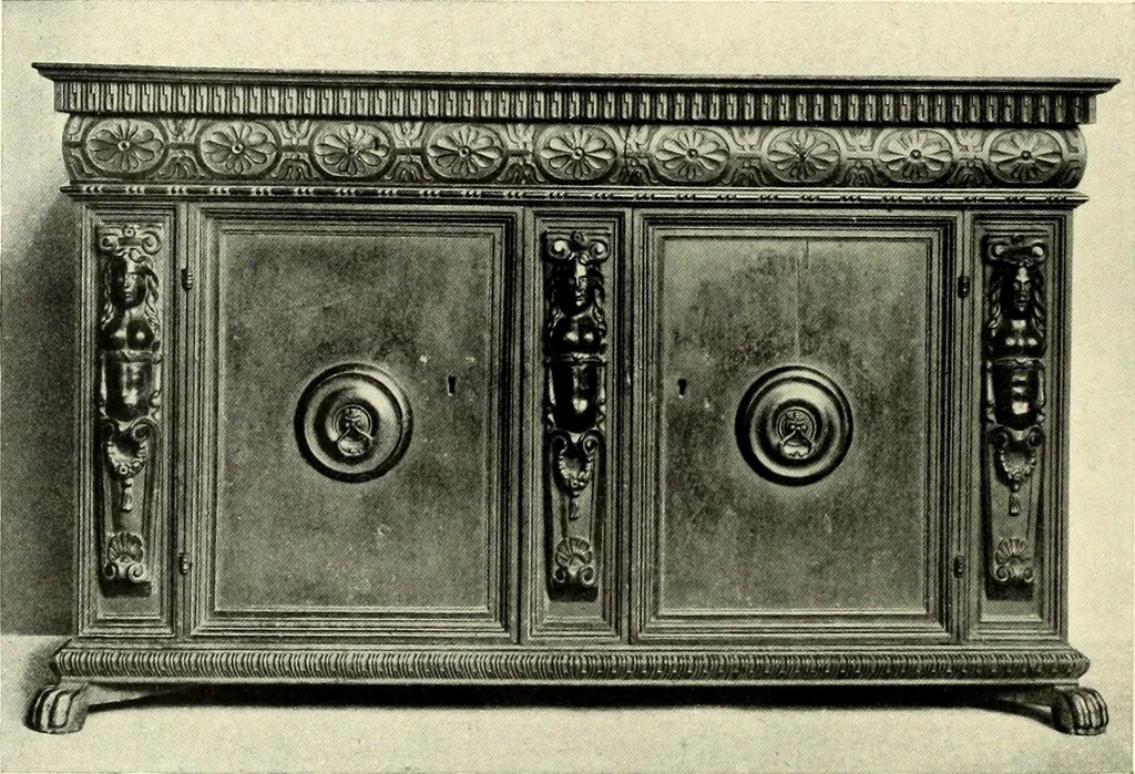 An illustration from Furniture and interior decoration of the Italian renaissance, 1921, leaf 136