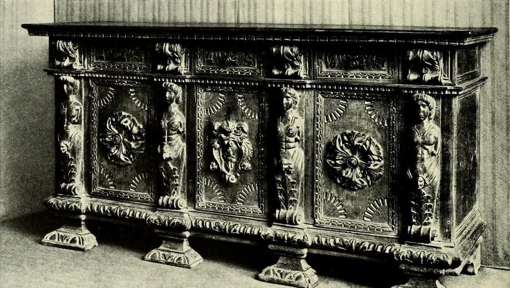 An illustration from Furniture and interior decoration of the Italian renaissance, 1921, leaf 140