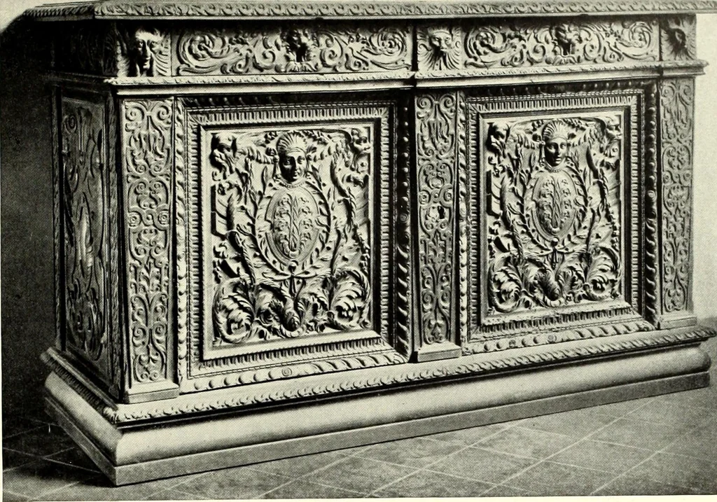 An illustration from Furniture and interior decoration of the Italian renaissance, 1921, leaf 141