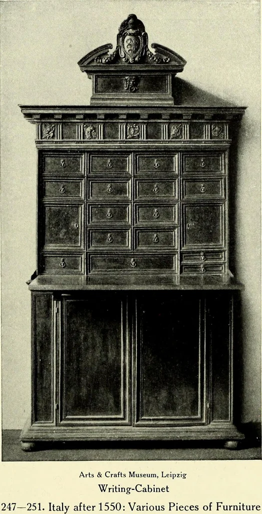 An illustration from Furniture and interior decoration of the Italian renaissance, 1921, leaf 148