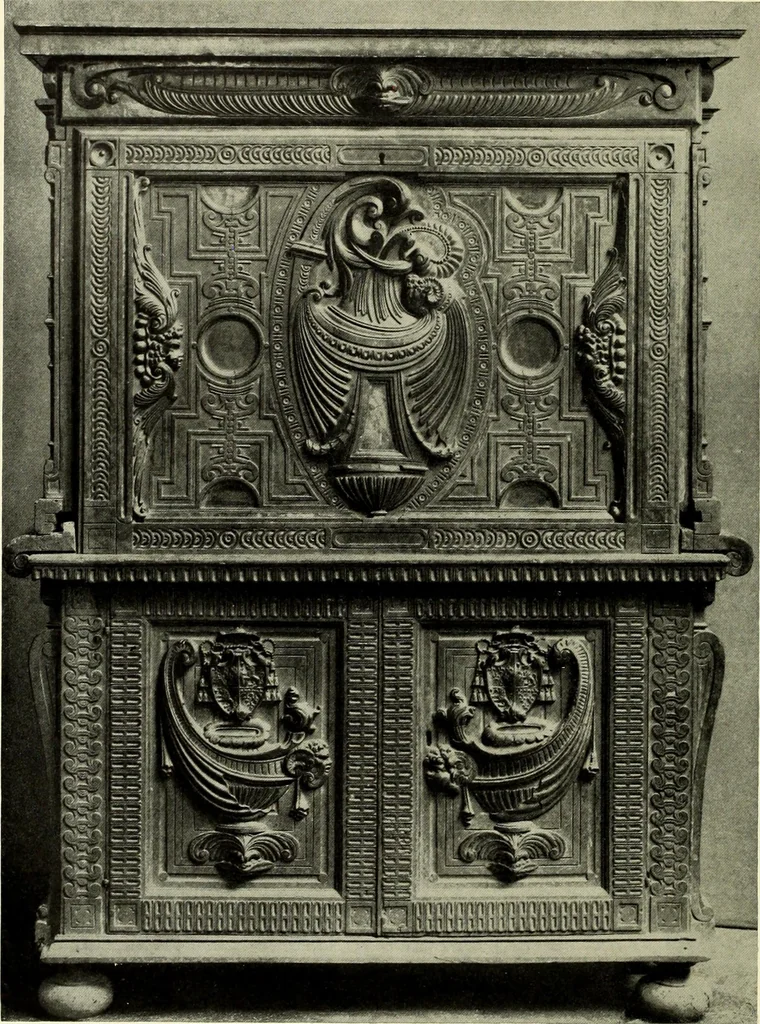 An illustration from Furniture and interior decoration of the Italian renaissance, 1921, leaf 156