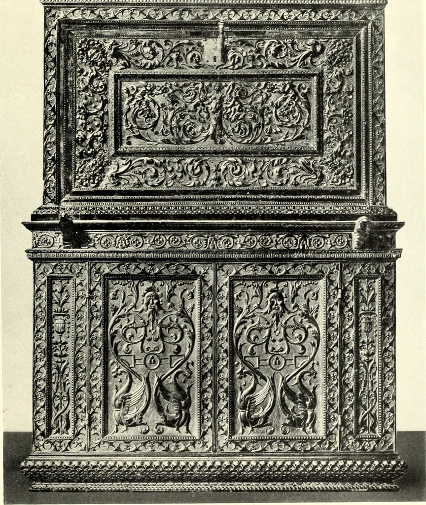 An illustration from Furniture and interior decoration of the Italian renaissance, 1921, leaf 159