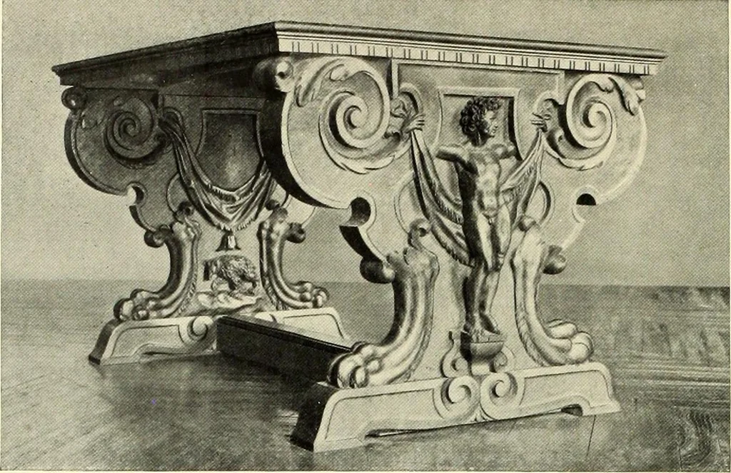An illustration from Furniture and interior decoration of the Italian renaissance, 1921, leaf 178