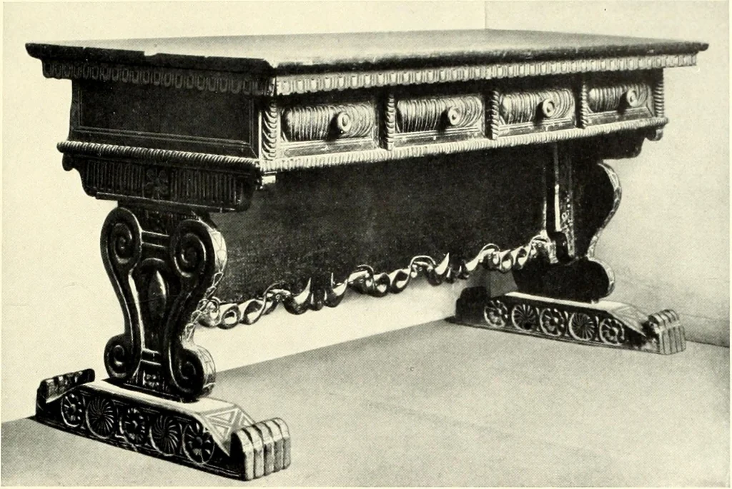 An illustration from Furniture and interior decoration of the Italian renaissance, 1921, leaf 179