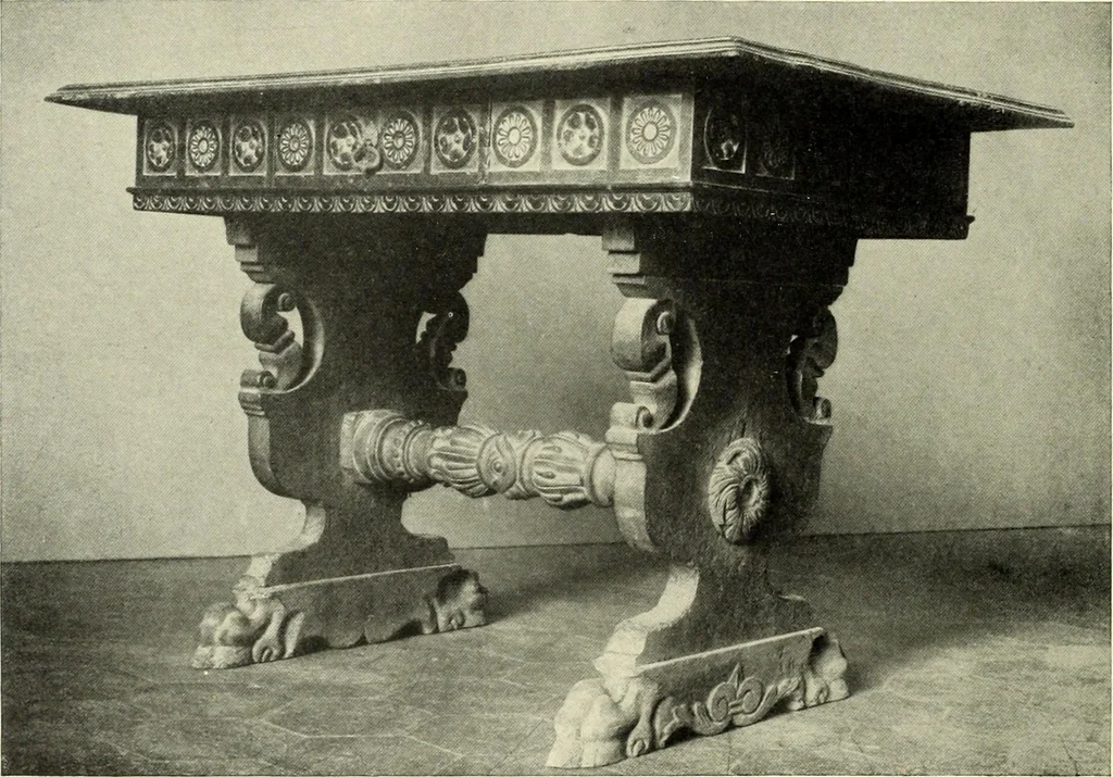 An illustration from Furniture and interior decoration of the Italian renaissance, 1921, leaf 180