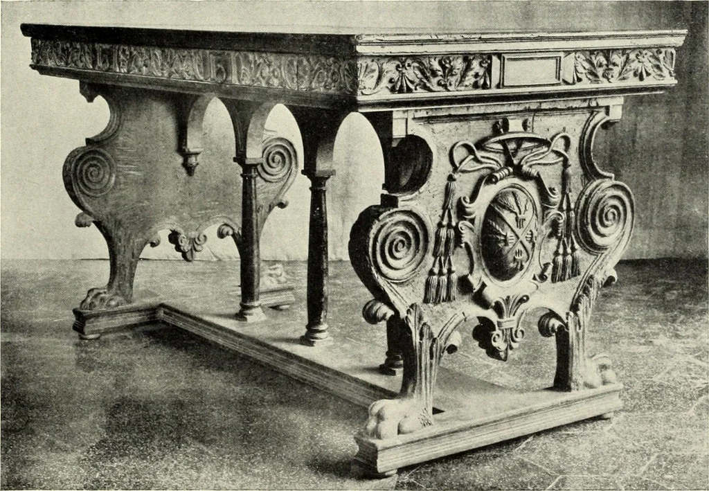 An illustration from Furniture and interior decoration of the Italian renaissance, 1921, leaf 181