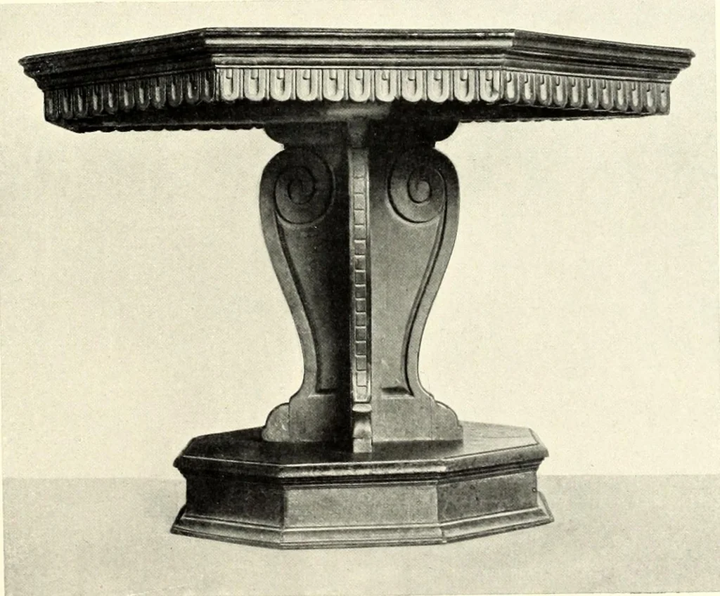 An illustration from Furniture and interior decoration of the Italian renaissance, 1921, leaf 191
