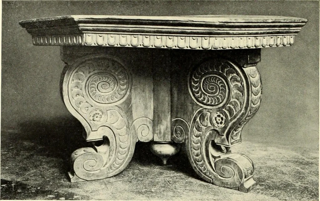 An illustration from Furniture and interior decoration of the Italian renaissance, 1921, leaf 194