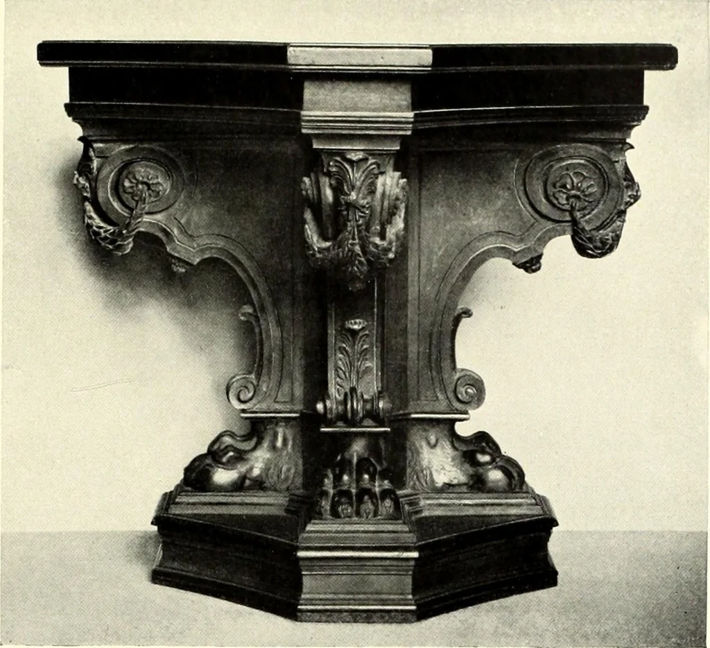 An illustration from Furniture and interior decoration of the Italian renaissance, 1921, leaf 199