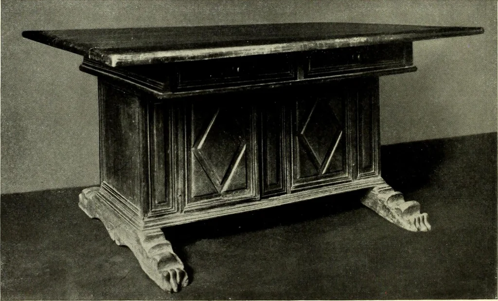 An illustration from Furniture and interior decoration of the Italian renaissance, 1921, leaf 202