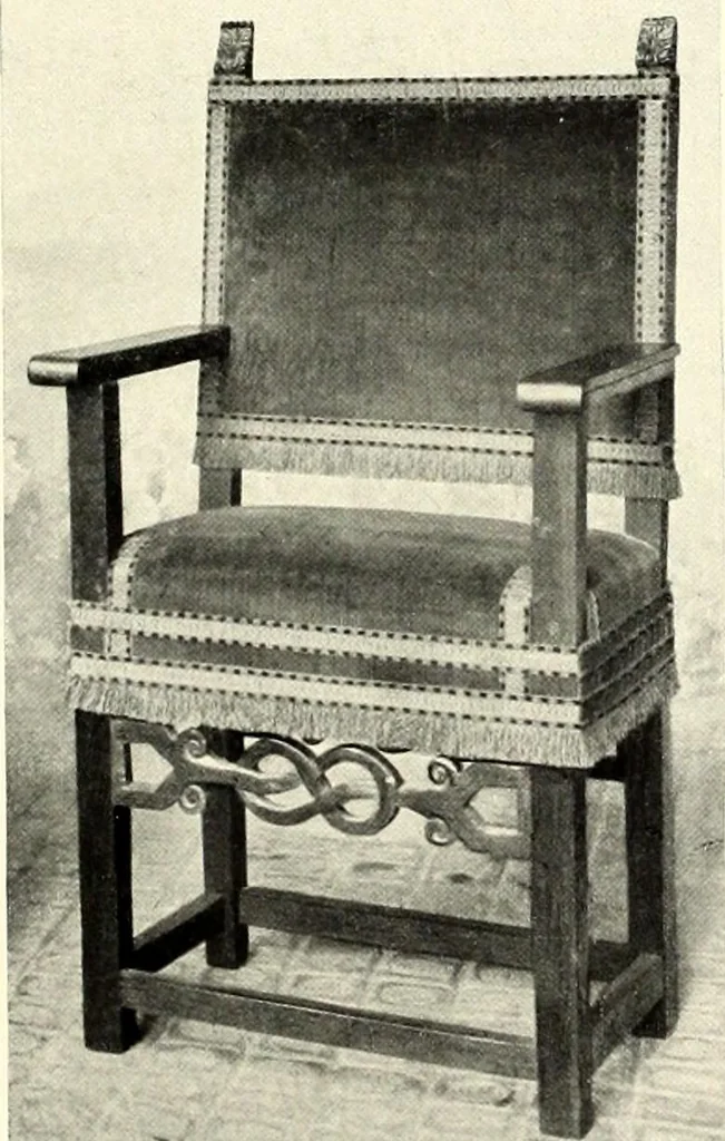 An illustration from Furniture and interior decoration of the Italian renaissance, 1921, leaf 221