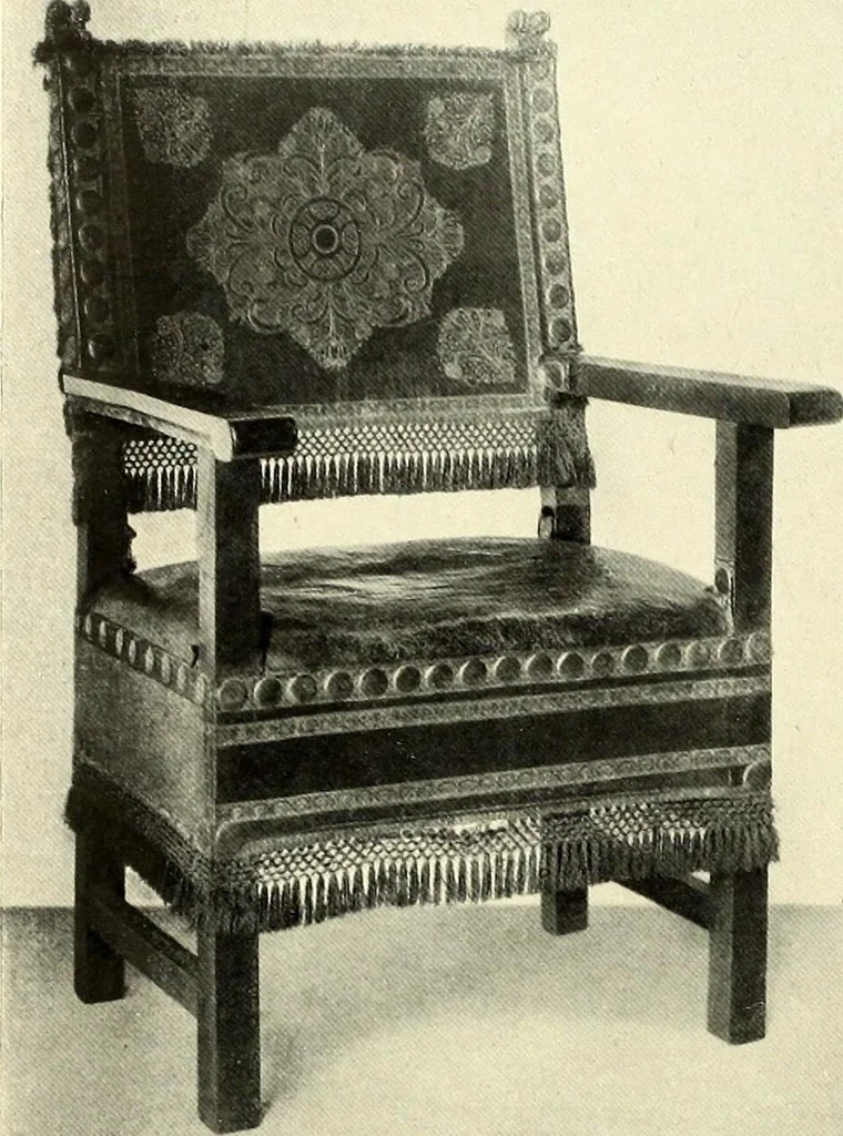 An illustration from Furniture and interior decoration of the Italian renaissance, 1921, leaf 224