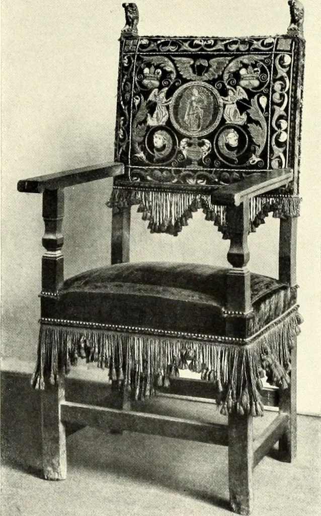 An illustration from Furniture and interior decoration of the Italian renaissance, 1921, leaf 225