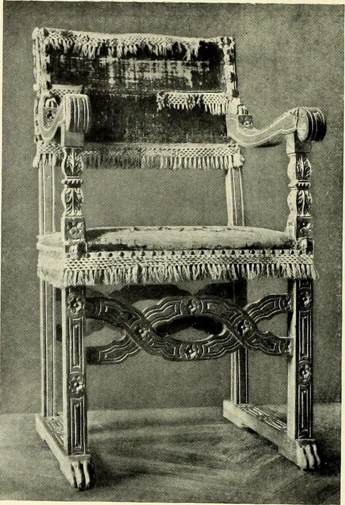 An illustration from Furniture and interior decoration of the Italian renaissance, 1921, leaf 228