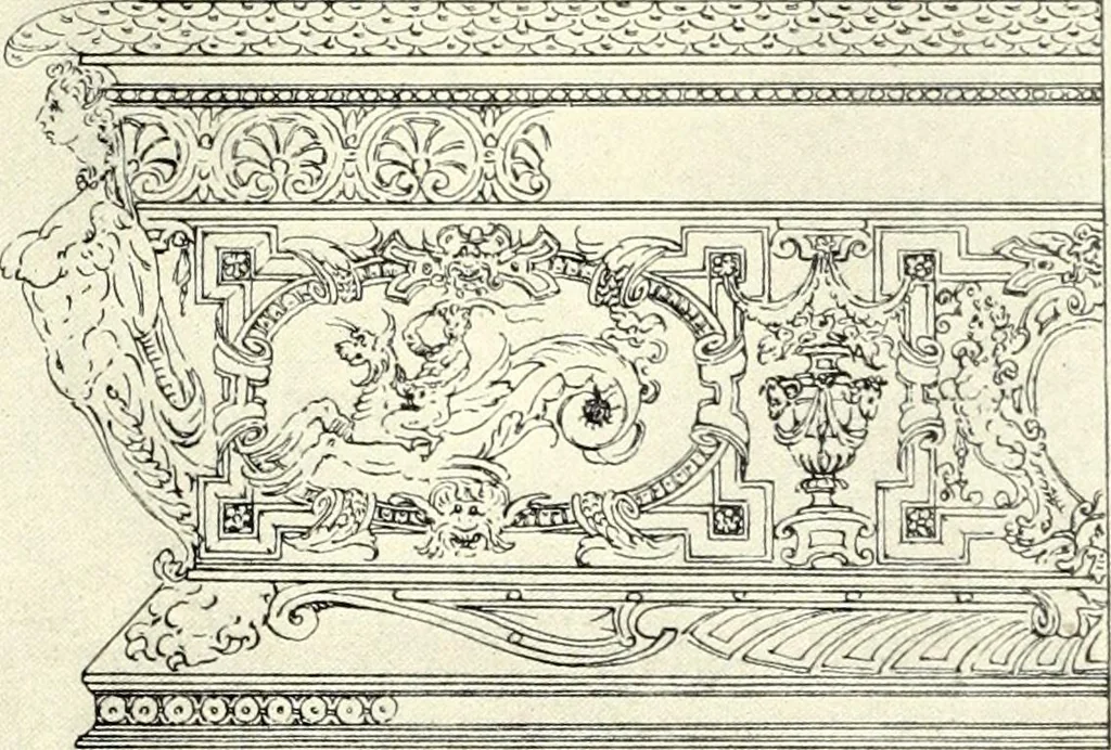An illustration from Furniture and interior decoration of the Italian renaissance, 1921, leaf 37