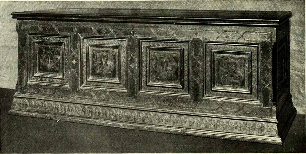 An illustration from Furniture and interior decoration of the Italian renaissance, 1921, leaf 84