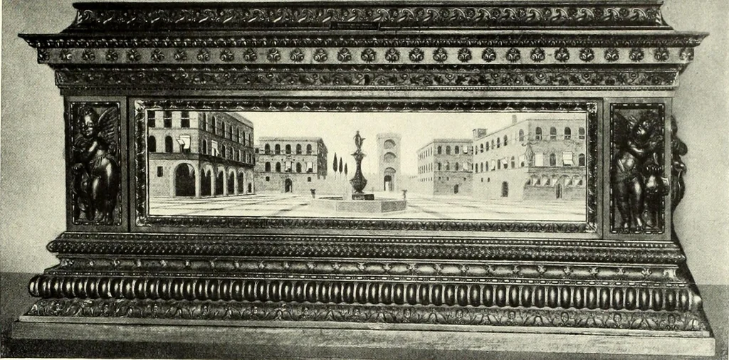 An illustration from Furniture and interior decoration of the Italian renaissance, 1921, leaf 85