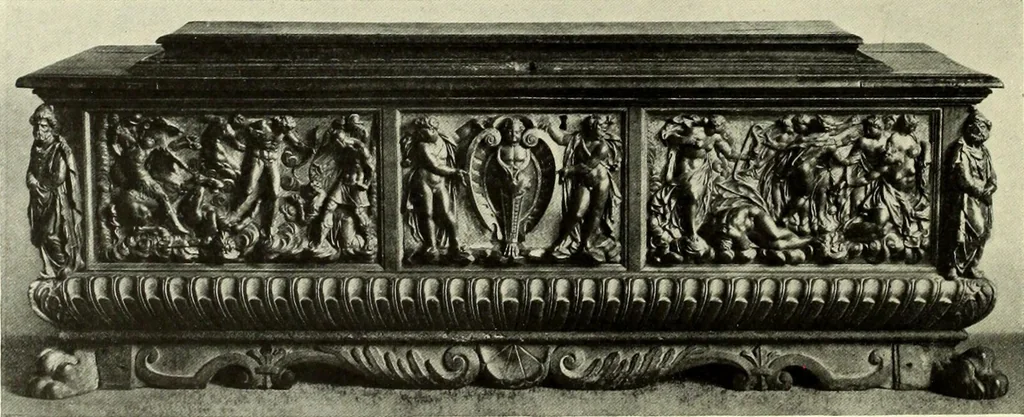 An illustration from Furniture and interior decoration of the Italian renaissance, 1921, leaf 96