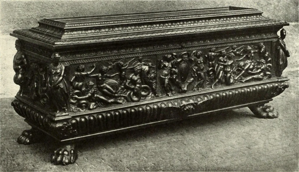 An illustration from Furniture and interior decoration of the Italian renaissance, 1921, leaf 97
