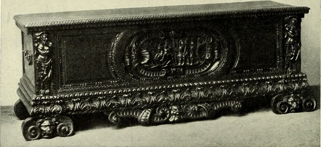 An illustration from Furniture and interior decoration of the Italian renaissance, 1921, leaf 98