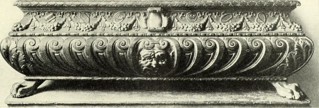 An illustration from Furniture and interior decoration of the Italian renaissance, 1921, leaf 99