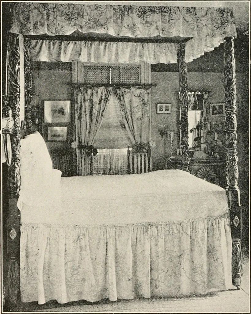 An illustration from Furniture of the olden time, 1902, leaf 100