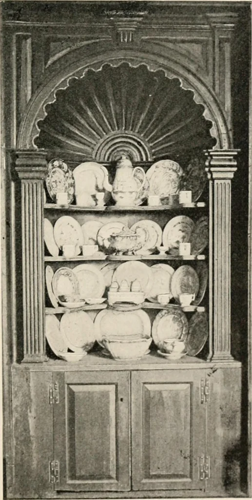 An illustration from Furniture of the olden time, 1902, leaf 111